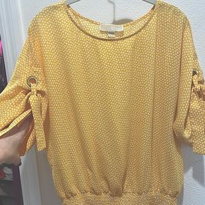Michael Kors Yellow & White Shirt Blouse
